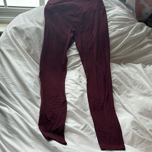 Lululemon align high rise pant 28” in Red Merlot